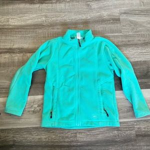 REI Teal Girls Zipper Sweater size medium (10/12)